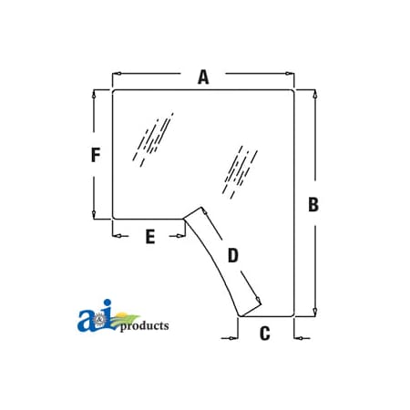 A & I Products Glass, Side, Stationary (RH) - Tinted 66" x50.5" x4" A-R208587